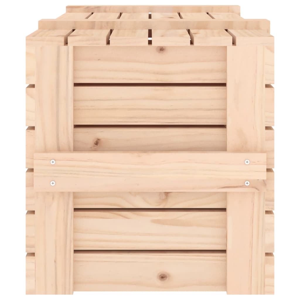 Opbergbox 9X40,5X42 Cm Massief Grenenhout 91 x 40.5 x 42 cm Naturel