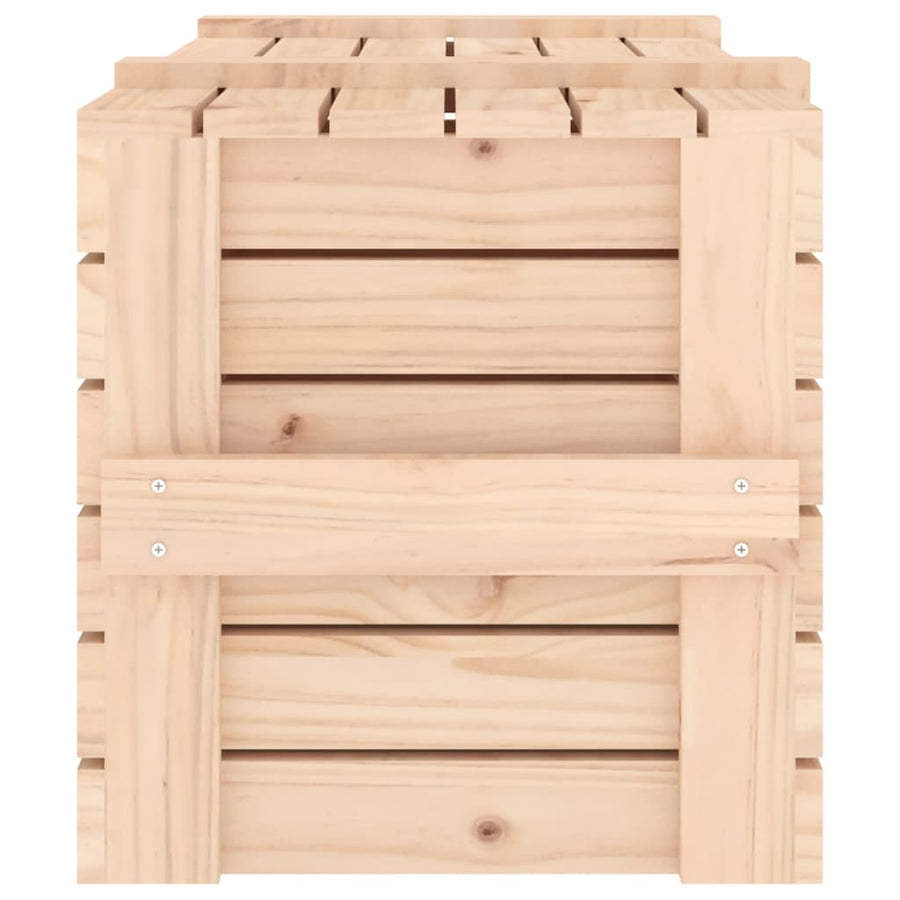 Opbergbox 9X40,5X42 Cm Massief Grenenhout 91 x 40.5 x 42 cm Naturel