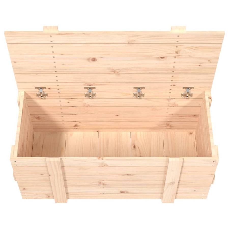 Opbergbox 9X40,5X42 Cm Massief Grenenhout 91 x 40.5 x 42 cm Naturel