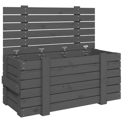 Opbergbox 9X40,5X42 Cm Massief Grenenhout 91 x 40.5 x 42 cm Grijs
