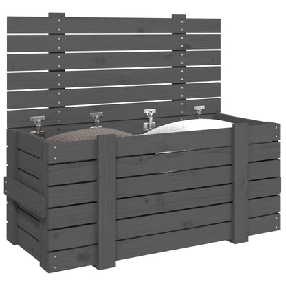 Opbergbox 9X40,5X42 Cm Massief Grenenhout 91 x 40.5 x 42 cm Grijs
