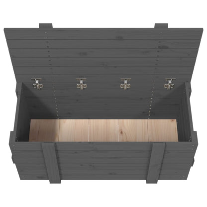Opbergbox 9X40,5X42 Cm Massief Grenenhout 91 x 40.5 x 42 cm Grijs