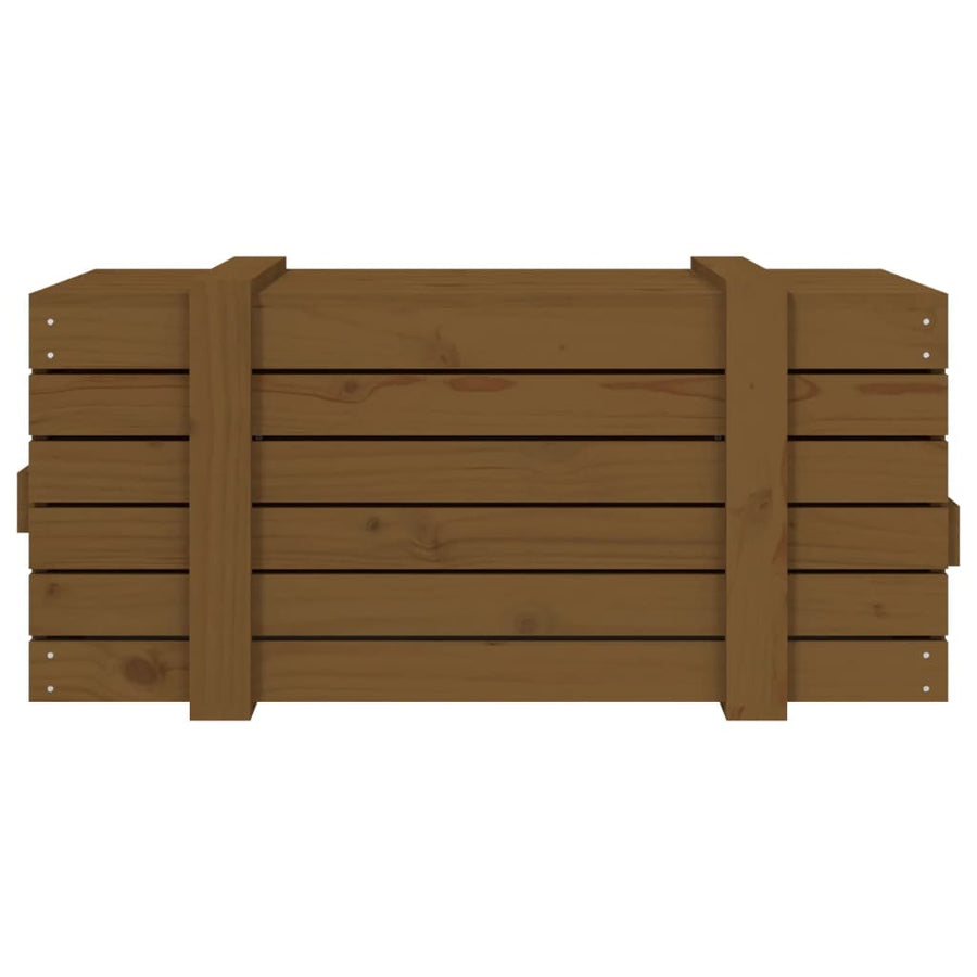 Opbergbox 91X40,5X42 Cm Massief Grenenhout Honingbruin