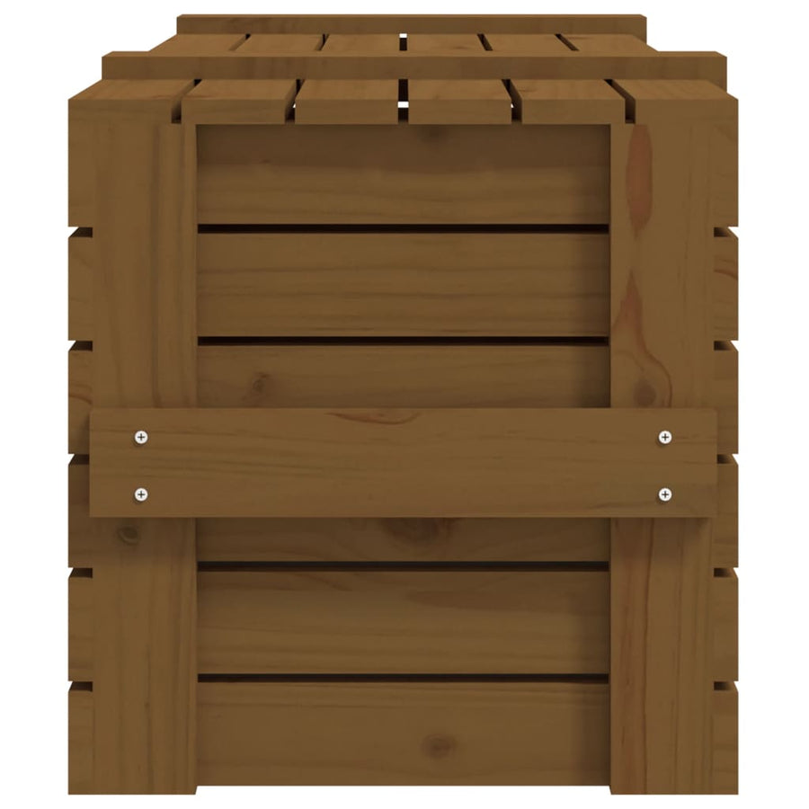 Opbergbox 91X40,5X42 Cm Massief Grenenhout Honingbruin