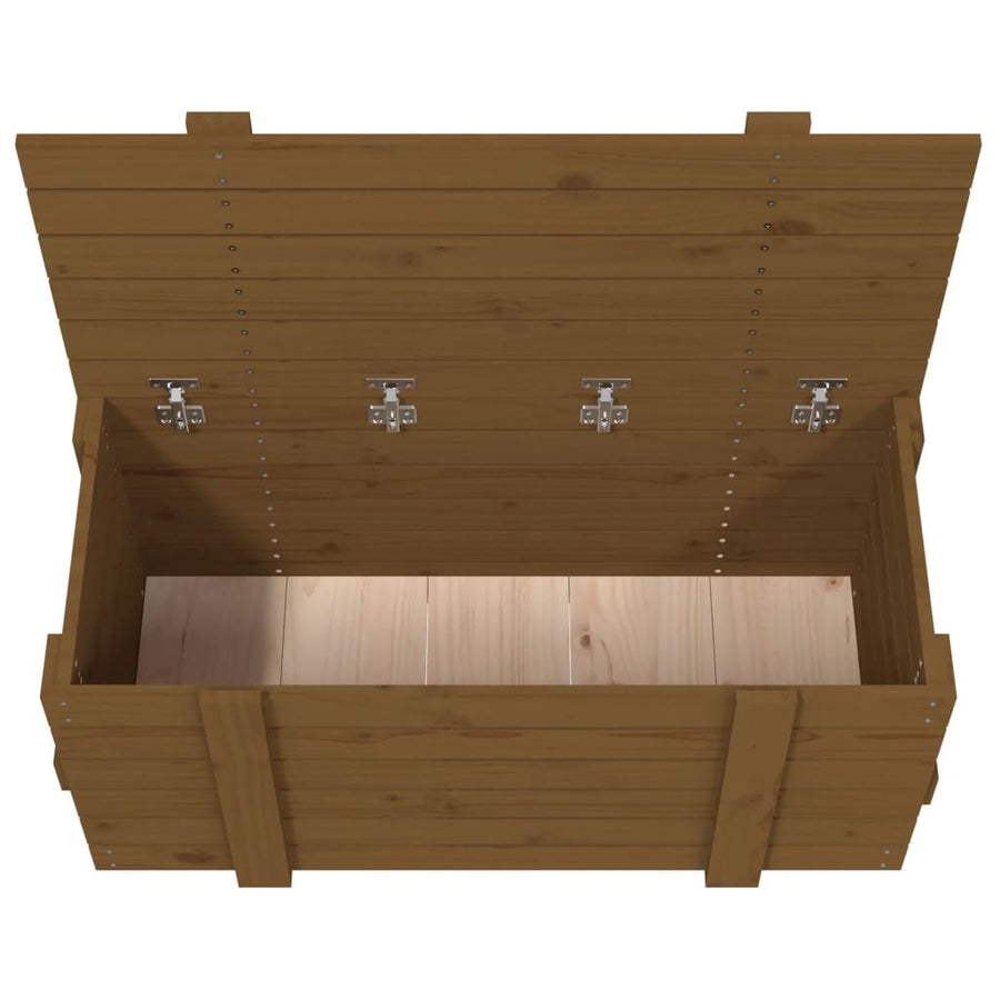 Opbergbox 91X40,5X42 Cm Massief Grenenhout Honingbruin