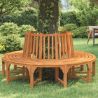 Tree bench Ø208 cm Solid Eucalyptus Wood 1