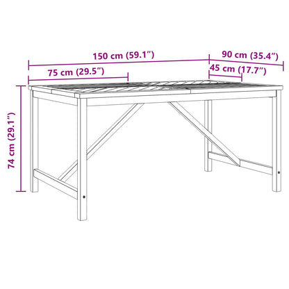 Tuin eettafelset 5 pcs Bruin Massief Acaciahout