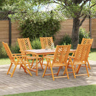 Garden Dining Set 7 pcs Brown Solid Acacia Wood