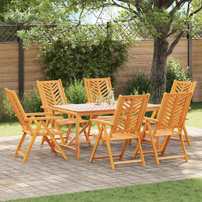 Tuin eettafelset 7 pcs Bruin Massief Acaciahout