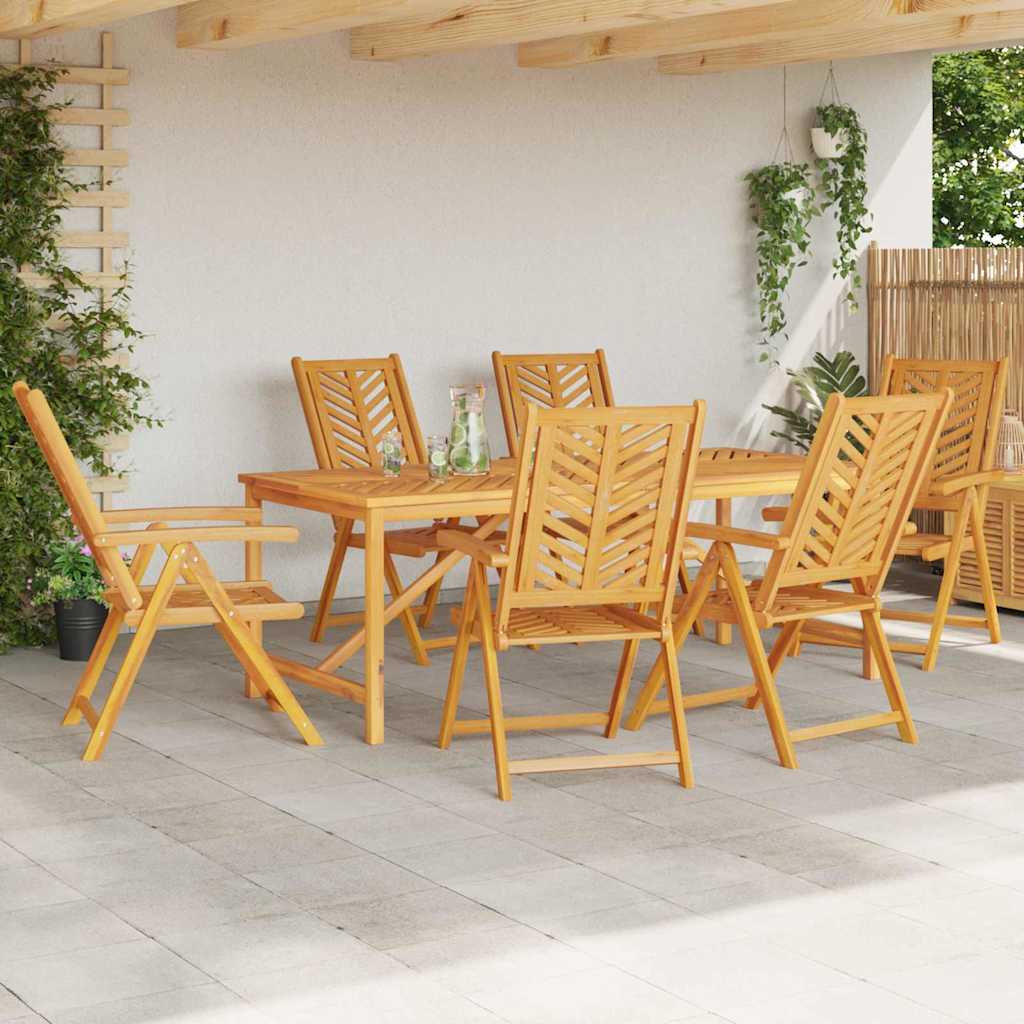 Tuin eettafelset 7 pcs Bruin Massief Acaciahout