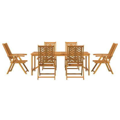 Tuin eettafelset 7 pcs Bruin Massief Acaciahout