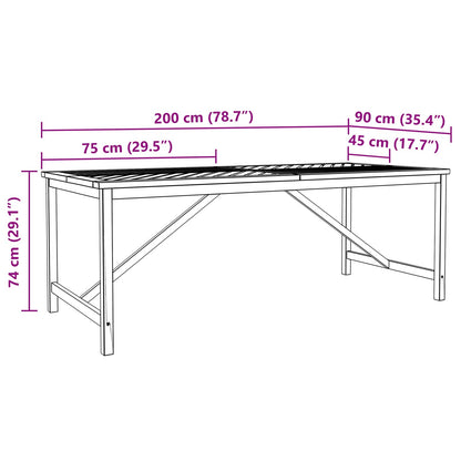 Tuin eettafelset 7 pcs Bruin Massief Acaciahout