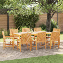 Tuin Eetset 8 pcs Bruin Standaard Massief acaciahout