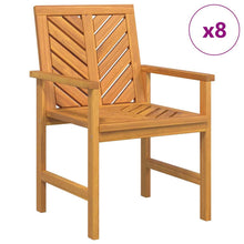 Tuin Eetset 8 pcs Bruin Standaard Massief acaciahout
