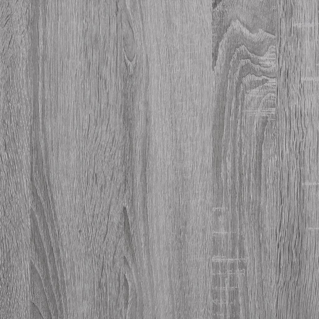 3-Delige Badkamermeubelset Bewerkt Hout Grijs Sonoma Eikenkleur