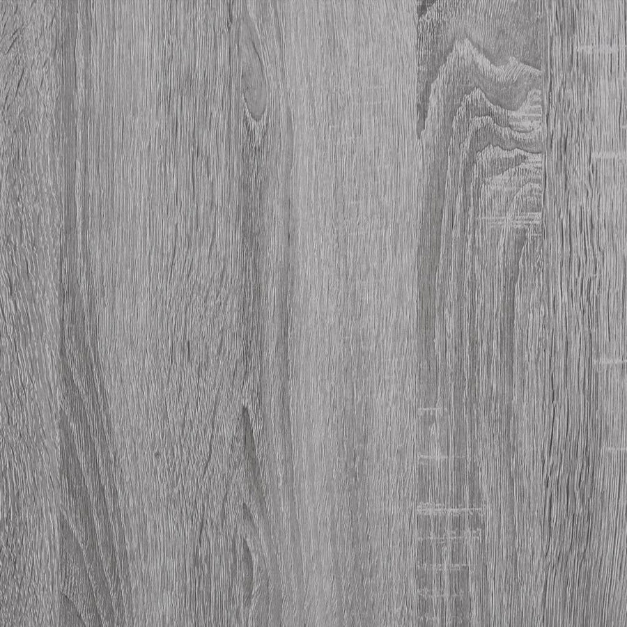3-Delige Badkamermeubelset Bewerkt Hout Grijs Sonoma Eikenkleur