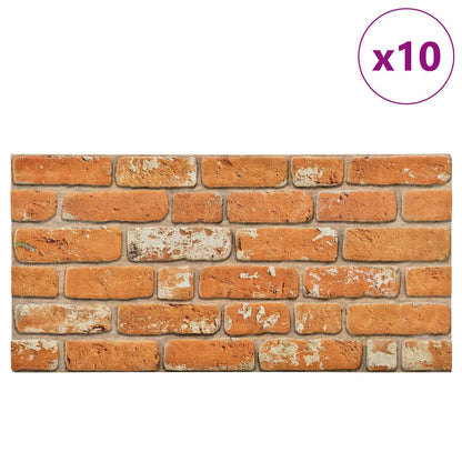 Wandpanelen 10 pcs Baksteen 100 x 50 cm EPS-schuim
