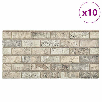 Wandpanelen 10 pcs Zand 100 x 50 cm EPS-schuim