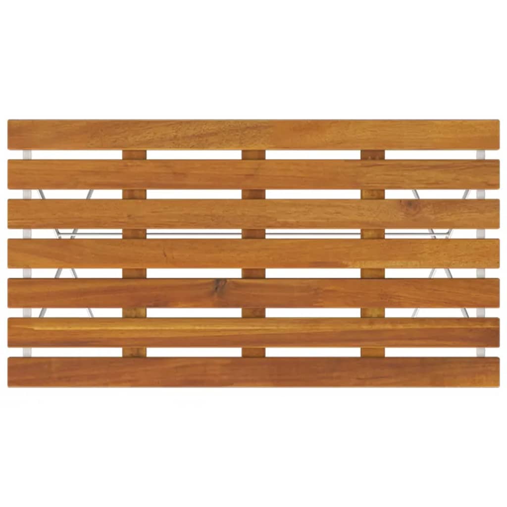 Bistrotafel Inklapbaar 100X54X71 Cm Massief Acaciahout En Staal