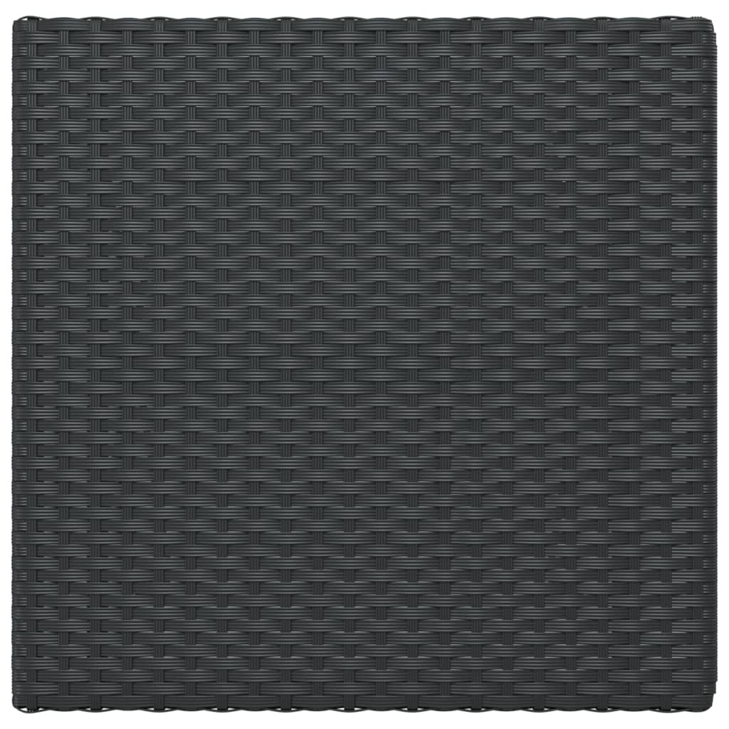 Bistrotafel inklapbaar 55x54x71 cm poly rattan zwart