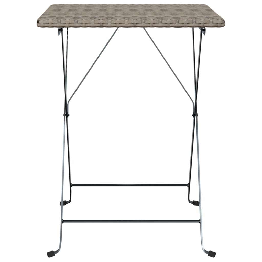 Bistrotafel Inklapbaar 55X54X71 Cm Poly Rattan Grijs