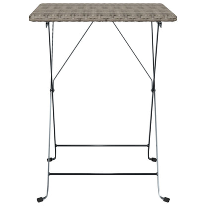 Bistrotafel Inklapbaar 55X54X71 Cm Poly Rattan Grijs
