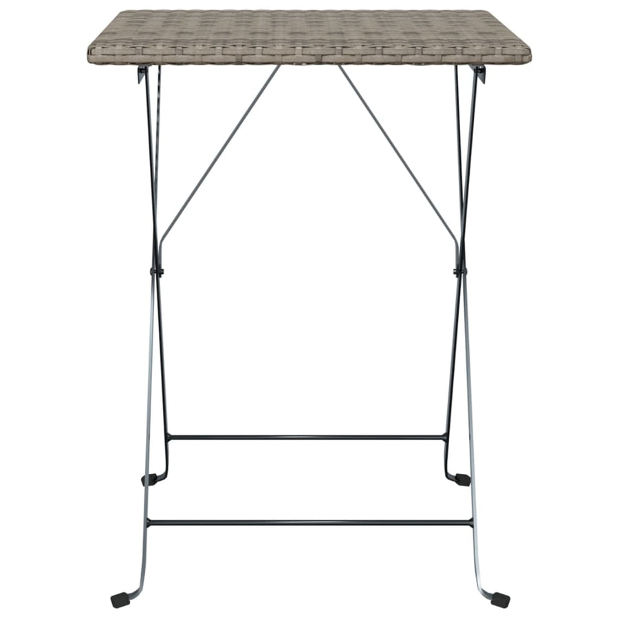 Bistrotafel Inklapbaar 55X54X71 Cm Poly Rattan Grijs