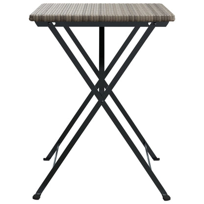 Bistrotafel Inklapbaar 55X54X71 Cm Poly Rattan Grijs