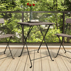 Bistro Table Foldable 55X54X71 Cm Poly Rattan Grey