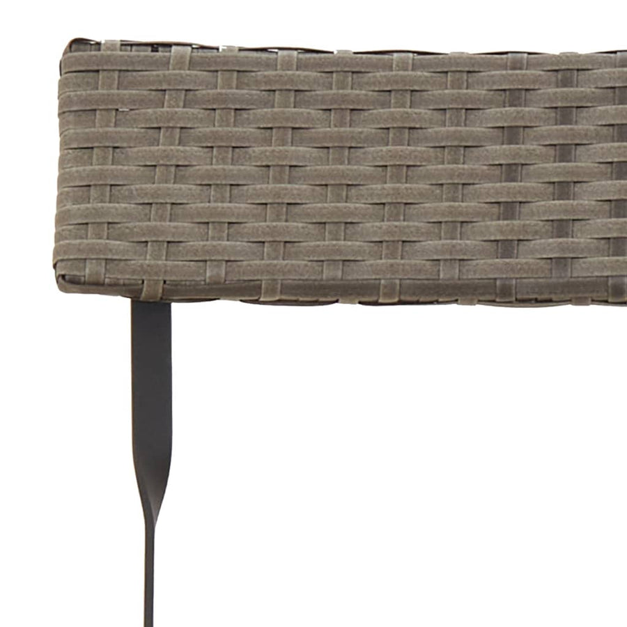 Bistrostoelen Inklapbaar Poly Rattan En Staal 2 Grijs