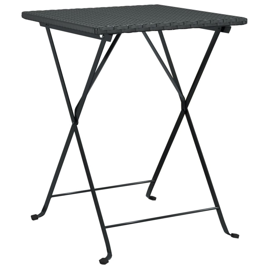 Bistroset Inklapbaar St Poly Rattan Zwart