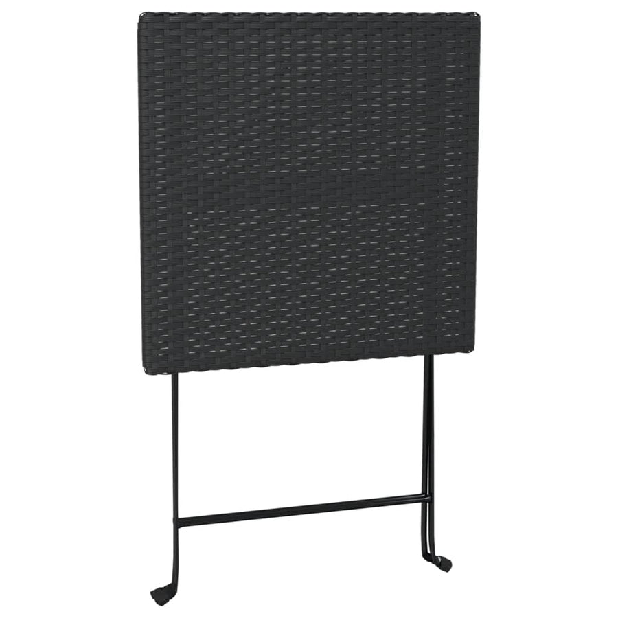 Bistroset Inklapbaar St Poly Rattan Zwart