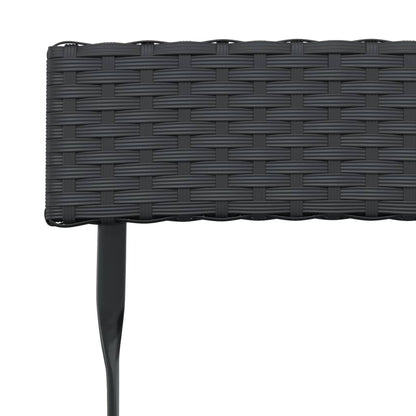 Bistroset Inklapbaar St Poly Rattan Zwart