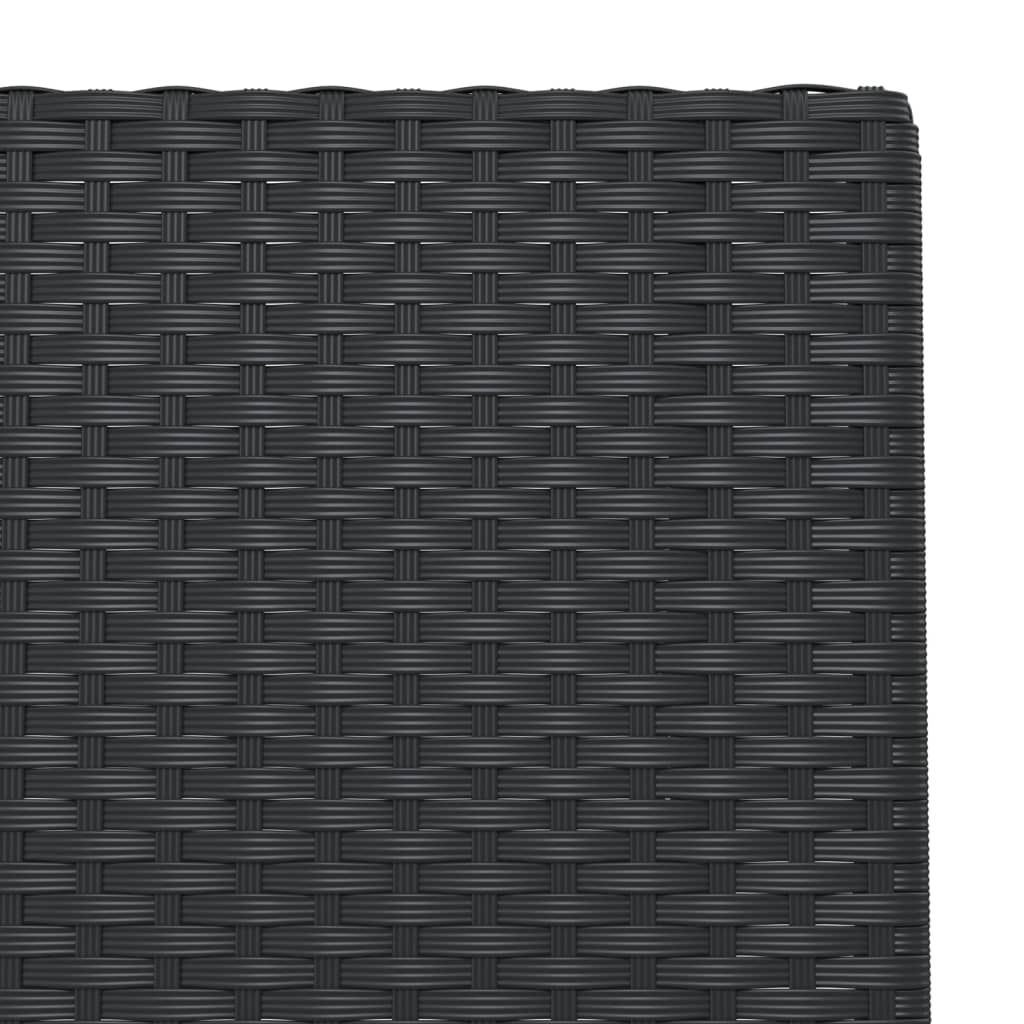 Bistroset Inklapbaar St Poly Rattan Zwart
