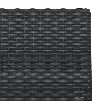 Bistroset Inklapbaar St Poly Rattan Zwart