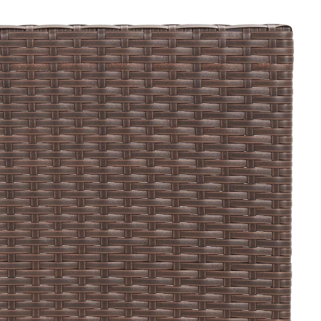 -Delige Bistroset Inklapbaar Poly Rattan Bruin