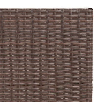 -Delige Bistroset Inklapbaar Poly Rattan Bruin