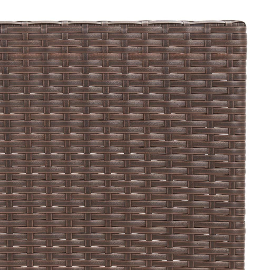 -Delige Bistroset Inklapbaar Poly Rattan Bruin