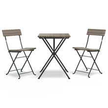 -Delige Bistroset Inklapbaar Poly Rattan Grijs