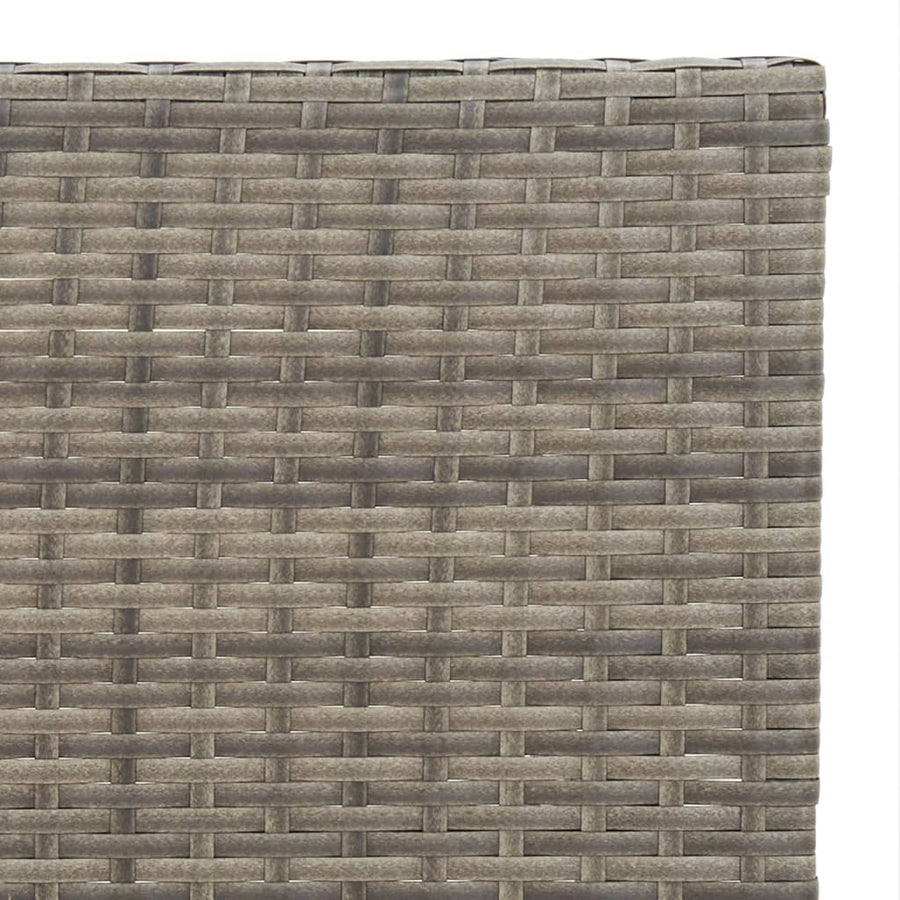 -Delige Bistroset Inklapbaar Poly Rattan Grijs
