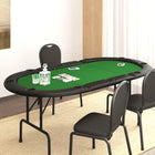 Pokertafel Voor 10 Spelers Inklapbaar 206X106X75 Cm Groen