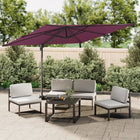 Zweefparasol Met Aluminium Paal 400X300 Cm Bordeauxrood