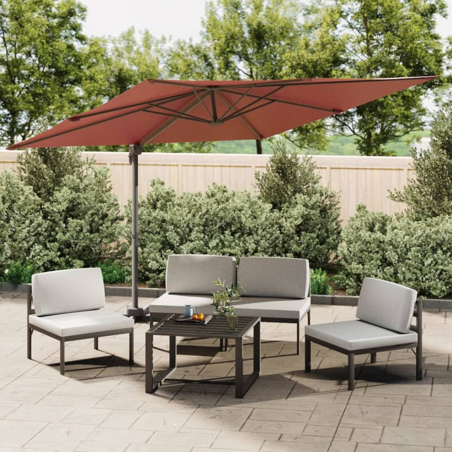 10-Delige Loungeset Met Kussens Poly Rattan Beige Blauw