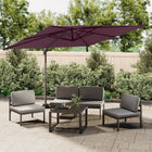 Zweefparasol Met Dubbel Dak 300X300 Cm Bordeauxrood