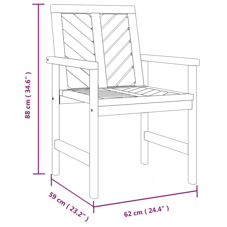 Tuinstoelen Massief Acaciahout 2