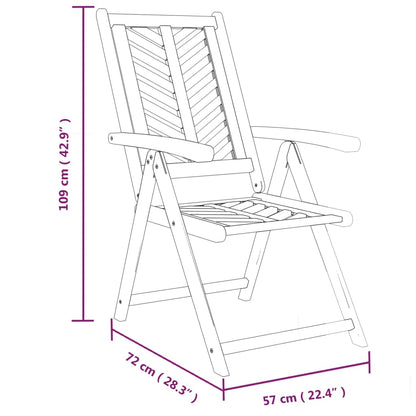 Tuinstoelen Verstelbaar Massief Acaciahout 3