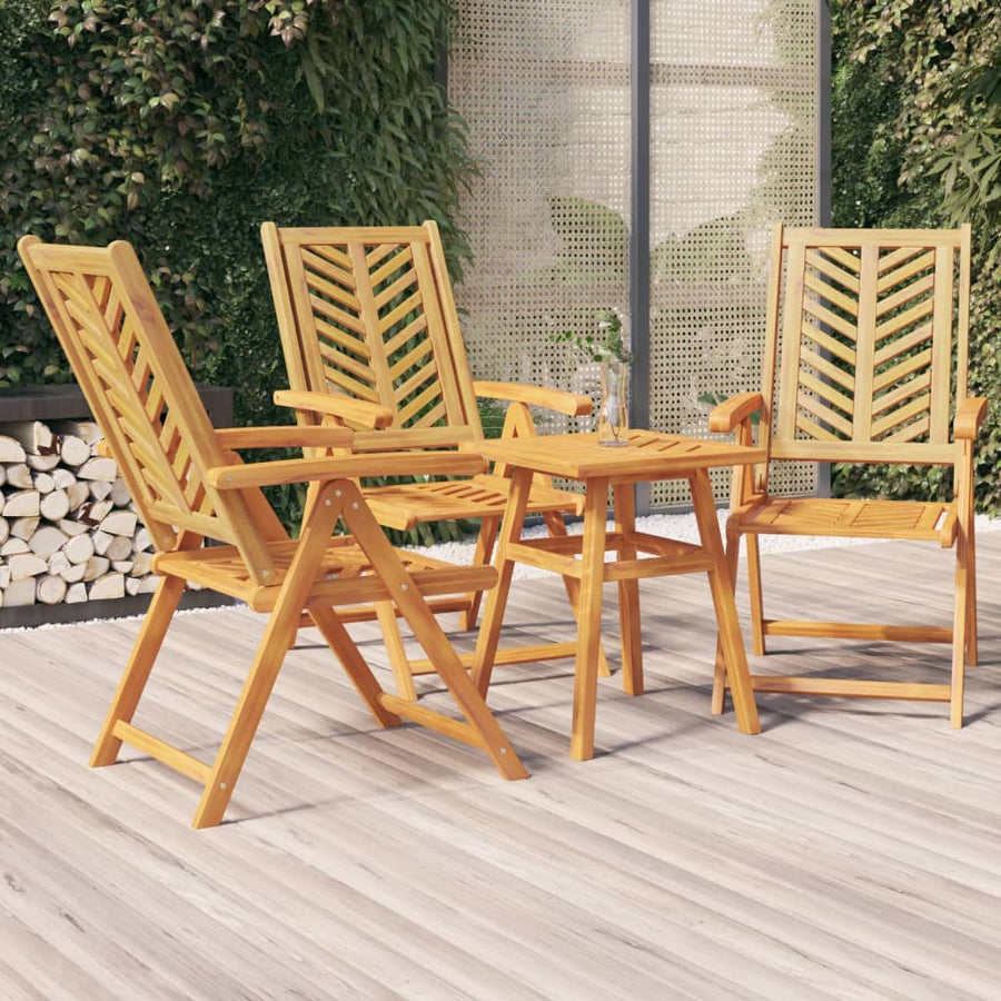 Tuinstoelen Verstelbaar Massief Acaciahout 3
