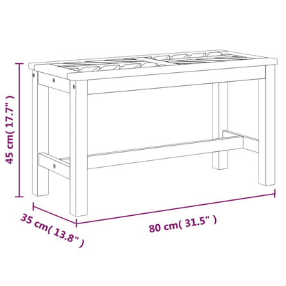 Tuinbank 80 Cm Massief Acaciahout 80 x 35 x 45 cm