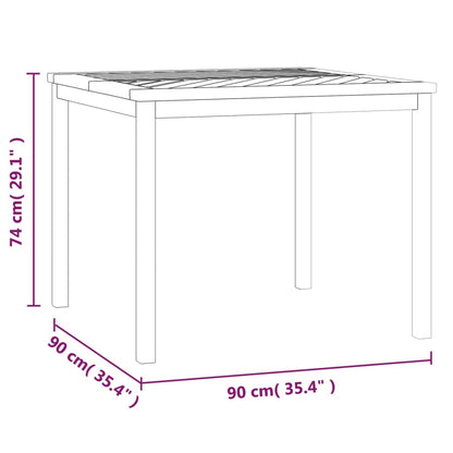 Tuintafel Massief Acaciahout 90 x 90 x 74 cm