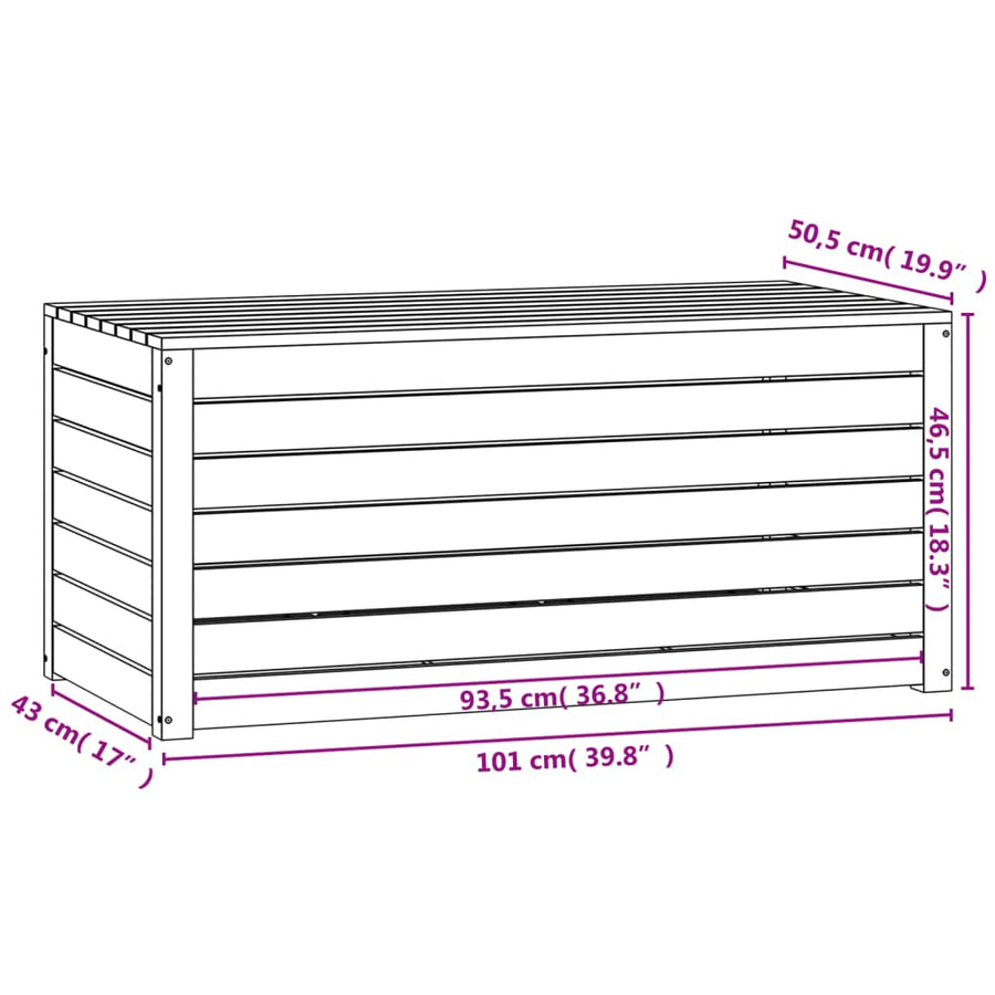 Tuinbox 101X50,5X46,5 Cm Massief Grenenhout